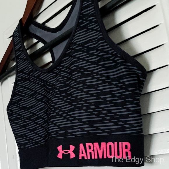 Under Armour | Logo Band Geometric Print Sport Bra - Picture 2 of 4